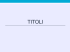 Analisi dei titoli - Dipartimento di Comunicazione e Ricerca Sociale
