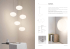 Sospensione e parete/soffitto con diffusore in vetro soffiato opalino