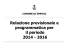 Relazione Previsionale e Programmatica 2014/2016