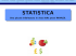 STATISTICA - Una piccola infarinatura in vista delle prove INVALSI.
