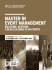 MASTER IN EvENT MANAgEMENT