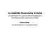 La stabilità finanziaria in Italia