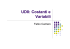 UD8: Costanti e Variabili
