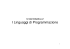 I Linguaggi di Programmazione