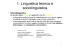 1. Linguistica teorica e sociolinguistica