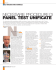 necessarie procedure di panel test unificate
