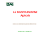 LA DISOCCUPAZIONE Agricola