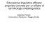 Promuovere un`educazione linguistica efficace