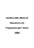 Verifica dello Stato di Attuazione dei Programmi per l`Anno 2008