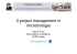 Il project management in microbiologia
