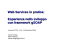 Web Services in pratica: Esperienza nello sviluppo