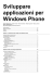 Sviluppare applicazioni per Windows Phone
