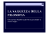 la saggezza della filosofia