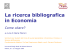 La ricerca bibliografica in Economia