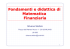 Fondamenti e didattica di Matematica Finanziaria