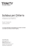 Syllabus per Chitarra