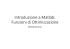 Introduzione a Matlab: Funzioni di Ottimizzazione