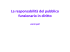 La responsabilità del pubblico funzionario in diritto