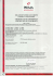 CERTIFICATO DI CONFORMITA` CERTIFICATE OF CONFORMITY